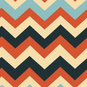 Retro Chevrons Seamless Pattern - Warm Colors