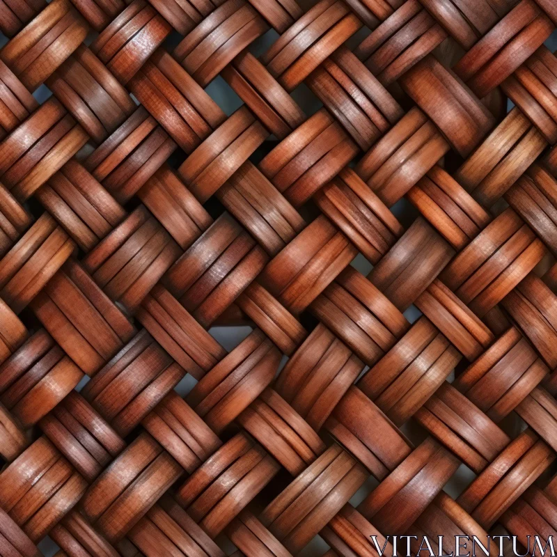 AI ART Brown Wicker Basket Texture