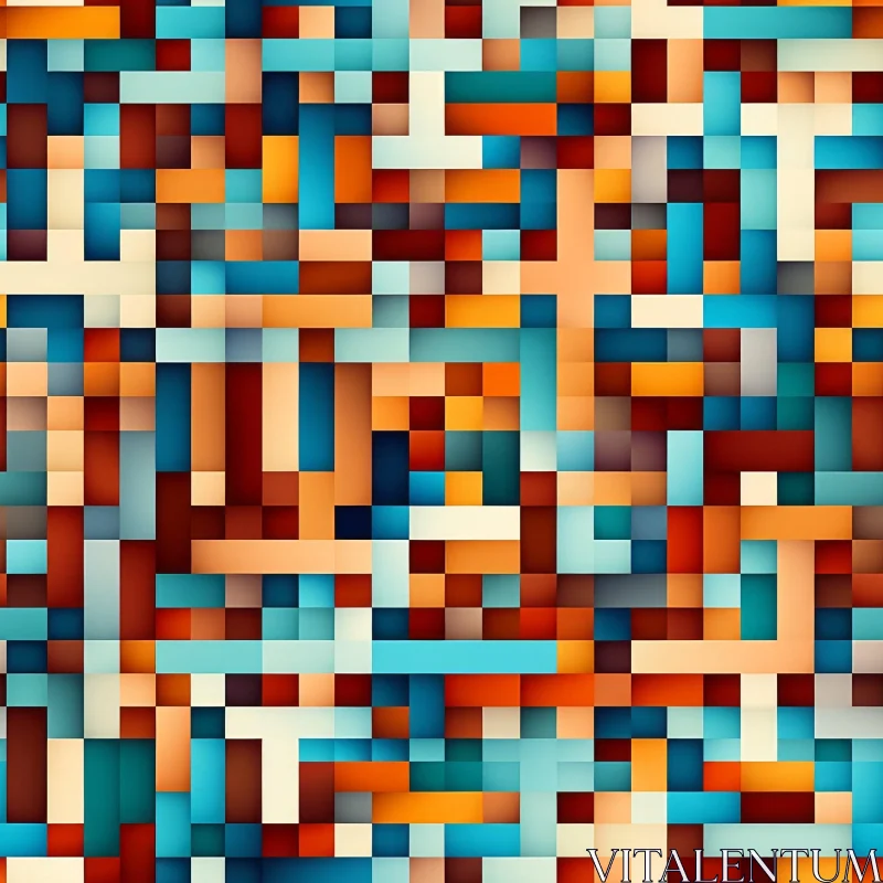 AI ART Colorful Pixel Pattern - Seamless Gradient Design