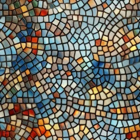 Colorful Stained Glass Mosaic Tile Pattern