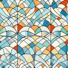 Ethereal Geometric Stained Glass Pattern
