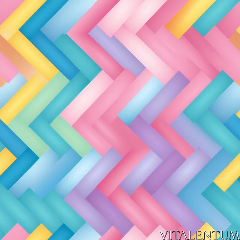 Pastel Herringbone Stripes Pattern AI Image