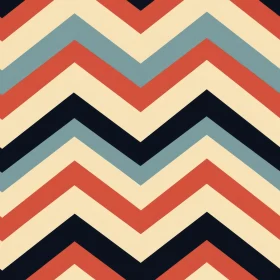Retro 70s Chevrons Pattern - Memphis Design Inspired