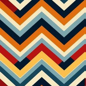Retro 70s Zig-Zag Seamless Vector Pattern
