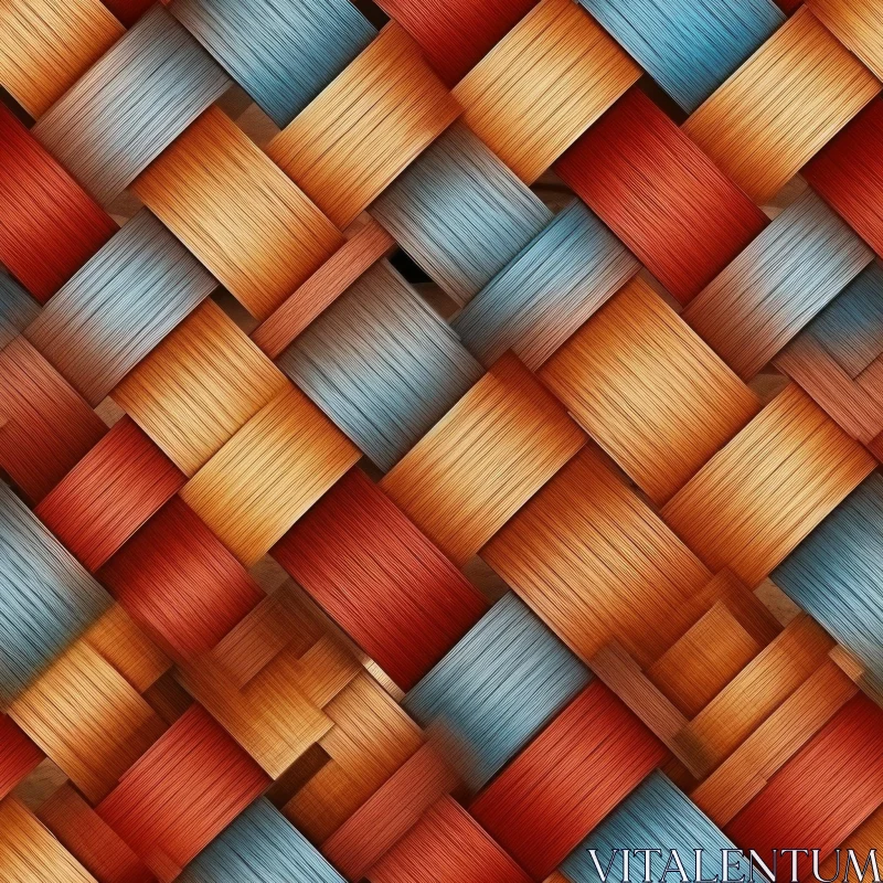 Wicker Basket Texture Pattern AI Image