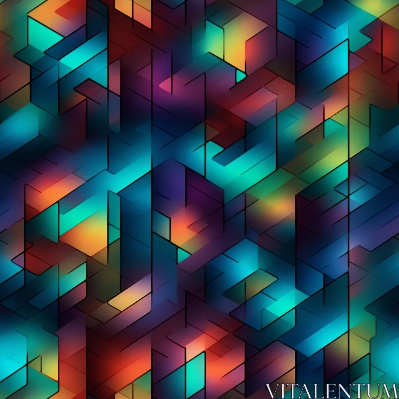 Abstract Geometric Pattern - Visual Chaos and Movement AI Image