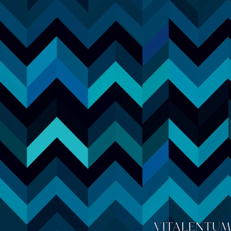 Blue and Black Geometric Chevron Pattern AI Image