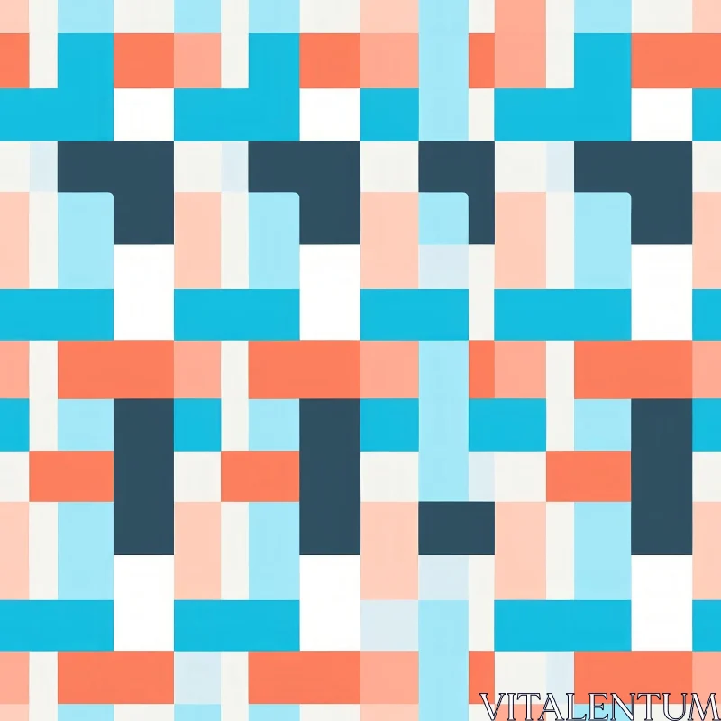 AI ART Colorful Geometric Rectangles Pattern
