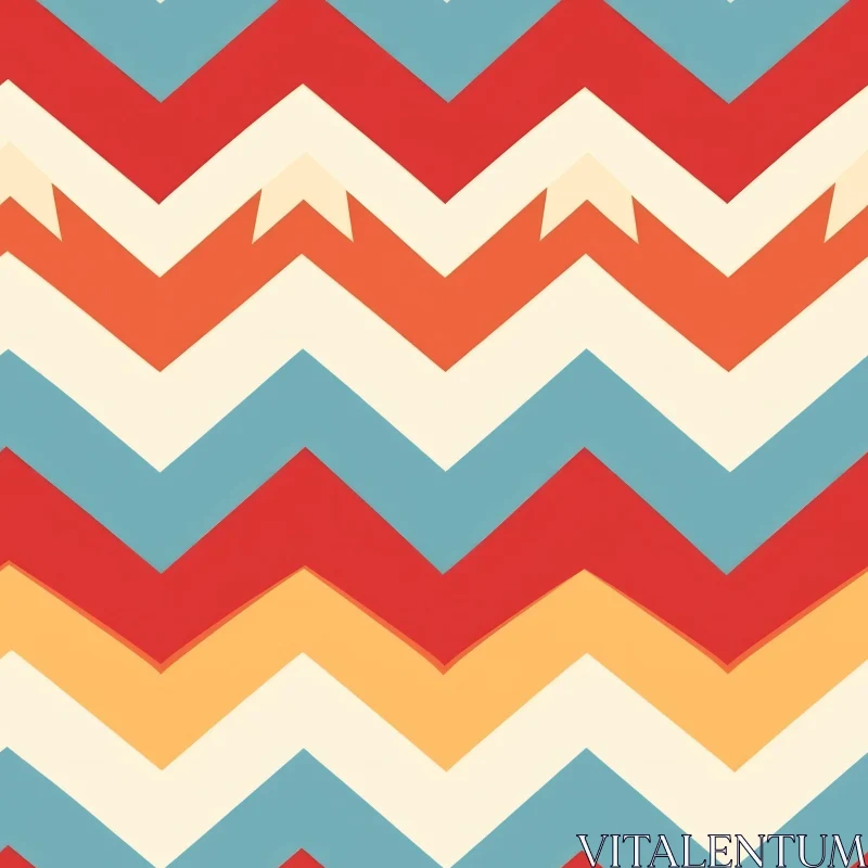 Colorful Chevron Pattern - Fun Zigzag Design AI Image