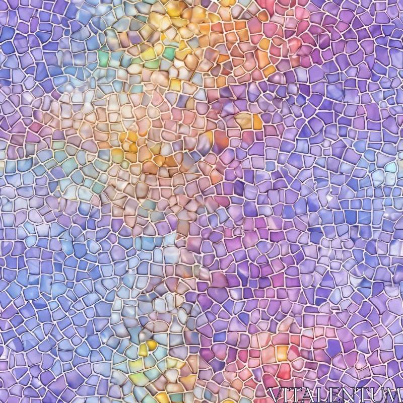 Harmonious Mosaic Pattern - Gradient Warm Colors AI Image