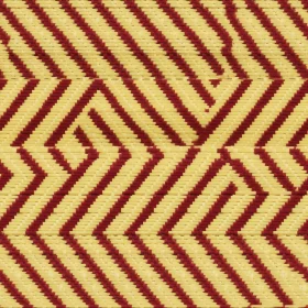 Red and Yellow Geometric Woven Mat