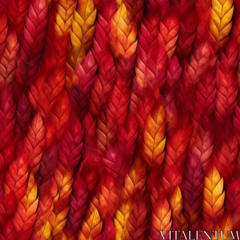 Autumn Leaves Seamless Pattern - Soft Ethereal Design AI Image