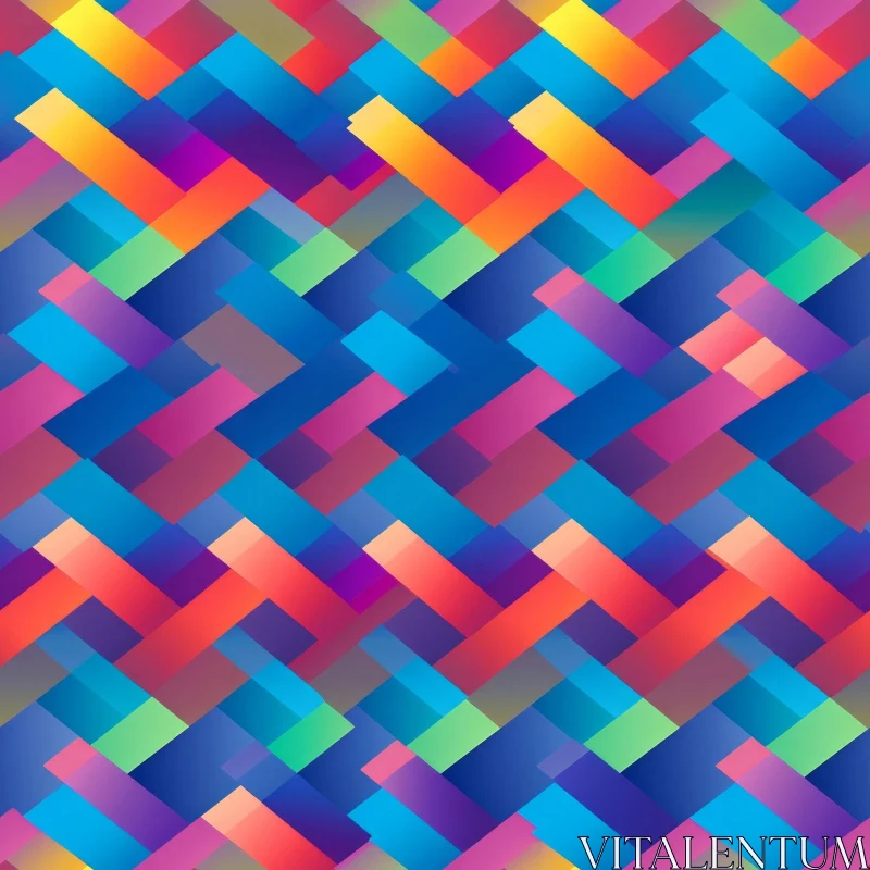 Colorful Diagonal Stripes Pattern - Seamless Design AI Image