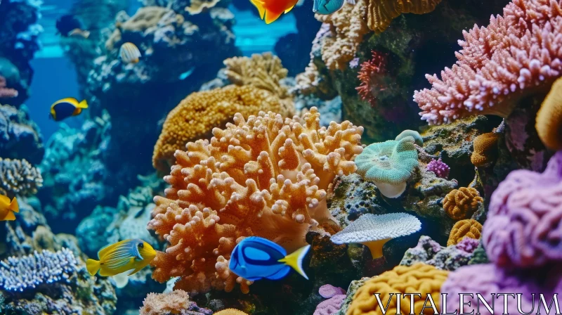 Enchanting Coral Reef: A Visual Symphony of Color and Life AI Image