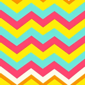 Chevron Pattern in Pink, Blue, Yellow, and White
