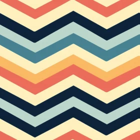 Retro 70s Zig Zag Chevrons Seamless Pattern