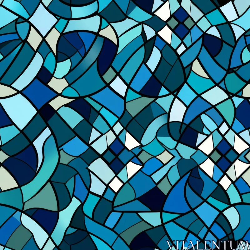 Stained Glass Mosaic Pattern - Modern Design AI Image