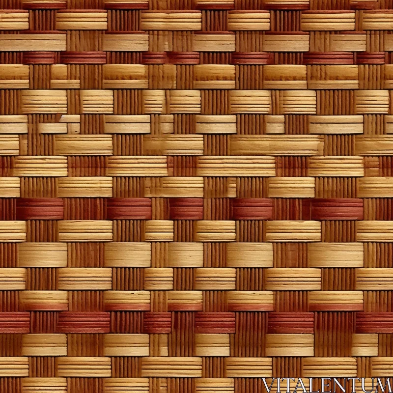 Brown Wicker Basket Texture - Seamless Weave Pattern AI Image