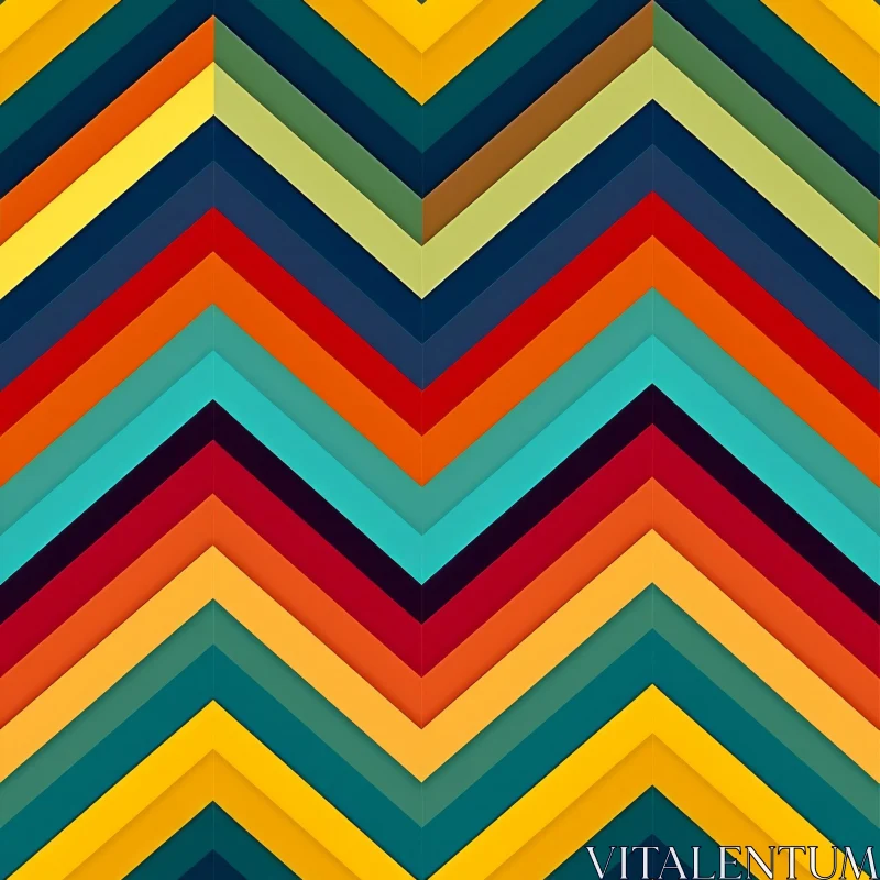 Colorful Stripes Zigzag Pattern for Design Projects AI Image