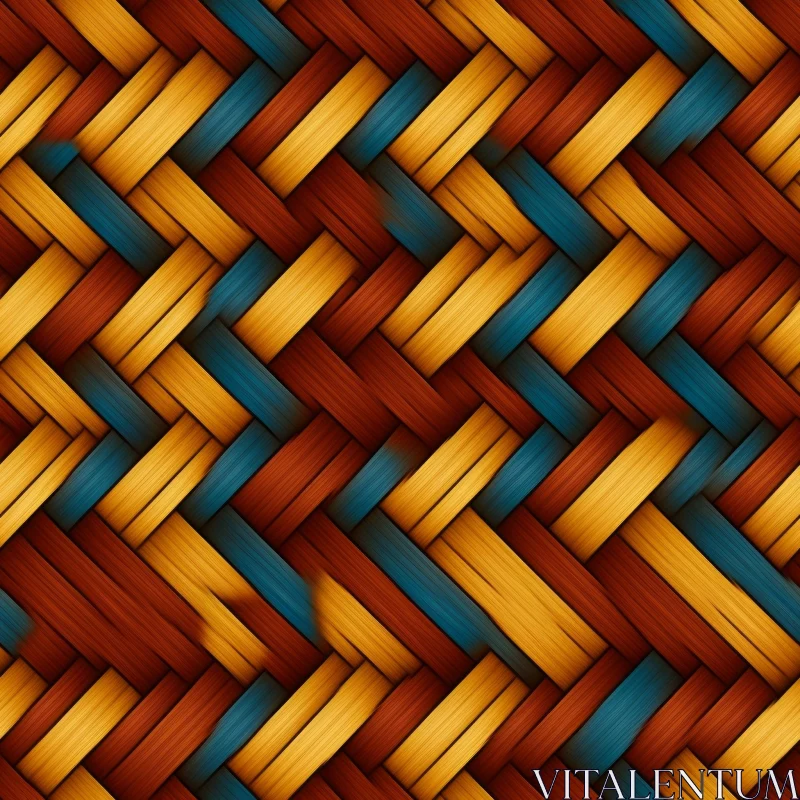 AI ART Wicker Basket Seamless Pattern Texture