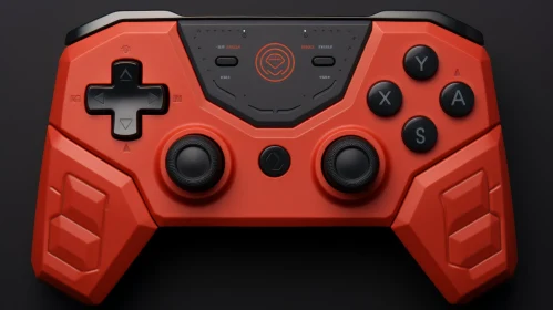 Red Futuristic Gamepad 3D Rendering for Marketing