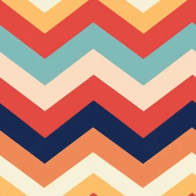 Retro 70s Chevrons Seamless Vector Pattern