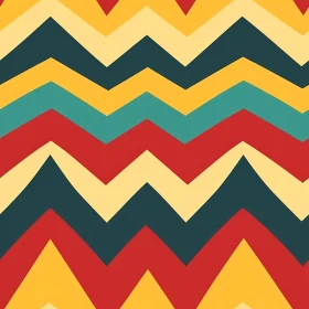 Retro 70s Zig Zag Pattern - Seamless Vector Design