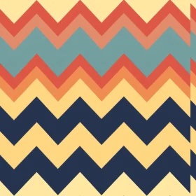 Retro Zig Zag Lines Pattern - Seamless Vector Design