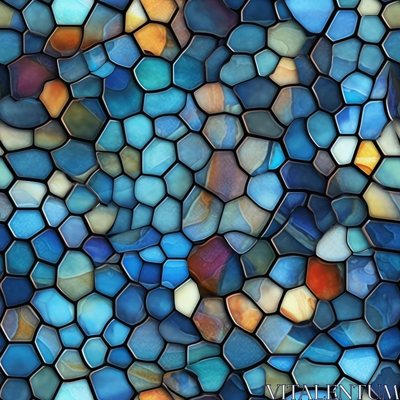 AI ART Stained Glass Mosaic Texture - Colorful Pattern for Design Projects