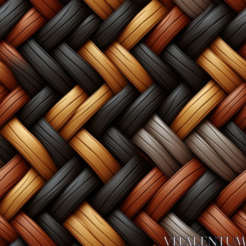 Basket Weave Texture Pattern for Upholstery and Curtains AI Image