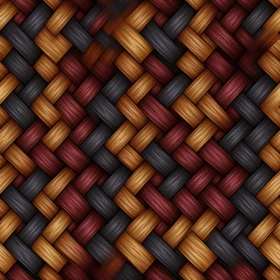 Symmetrical Wicker Basket Pattern | Warm Textured Background