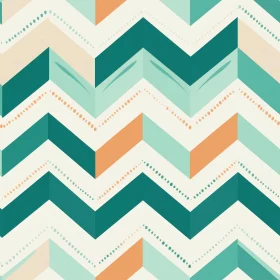 Chevron Vector Pattern in Mint Green, Blue, and Peach