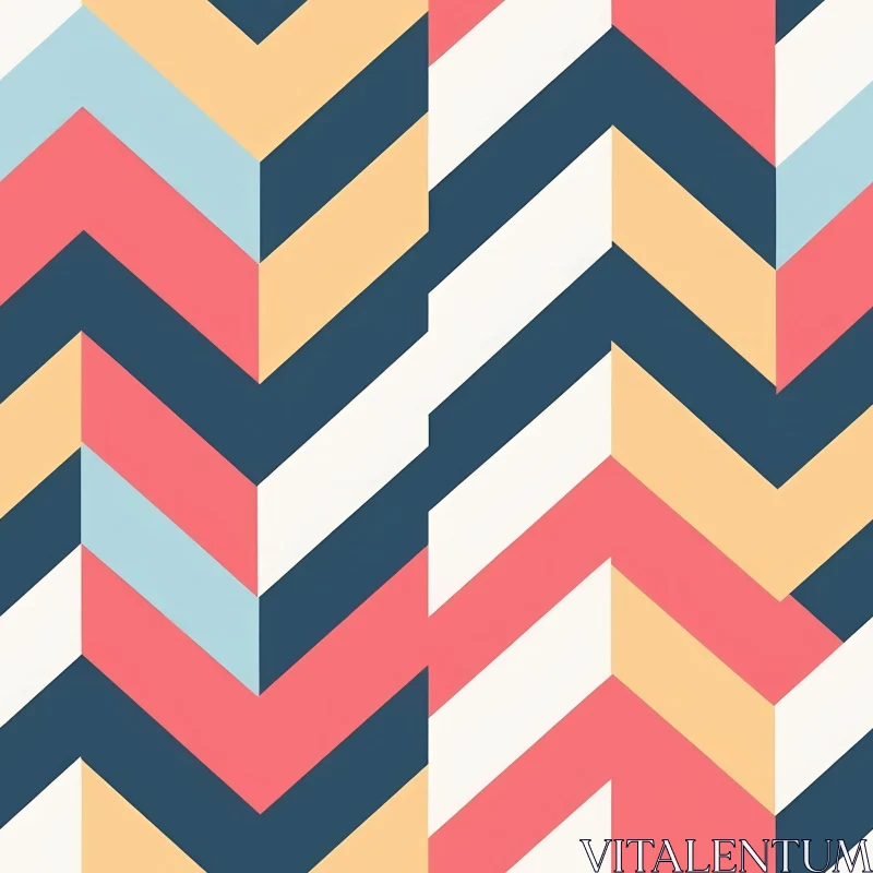 Dynamic Zig Zag Lines Geometric Pattern AI Image