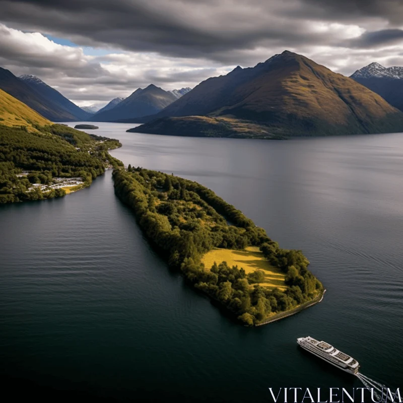 Enchanting Village Cruise in Queenstown, New Zealand | Capturing the Essence of Nature AI Image