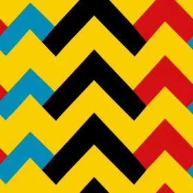 Yellow Geometric Pattern with Chevrons