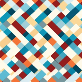 Blue, Orange, Red Geometric Pattern