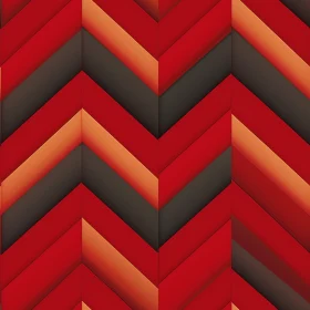 Herringbone Geometric Pattern with Red, Orange, and Black Stripes