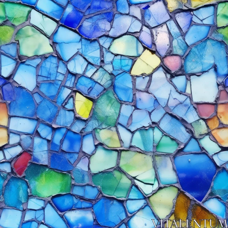 Colorful Glass Mosaic Texture AI Image
