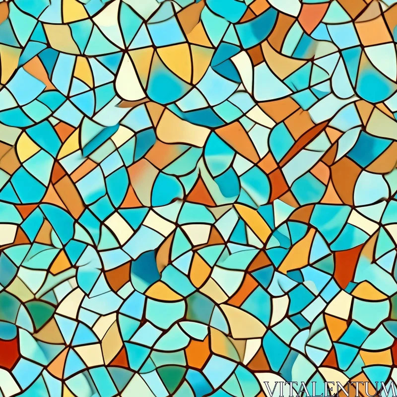 Colorful Mosaic Pattern Design AI Image
