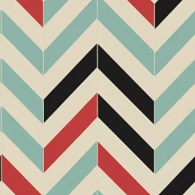 Retro Herringbone Pattern on Beige Background