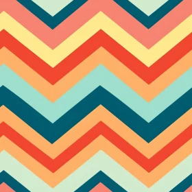 Retro Zig Zag Chevrons Seamless Pattern