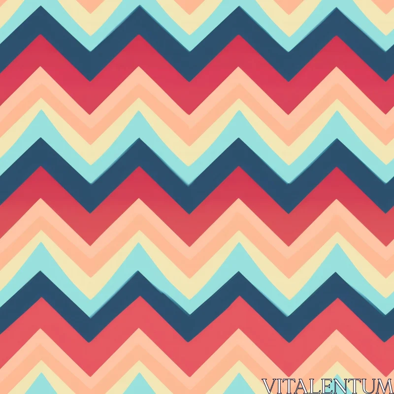 Retro 70s Chevrons Pattern - Playful and Energetic Design AI Image