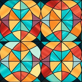 Stained Glass Seamless Pattern for Art and Mosaics