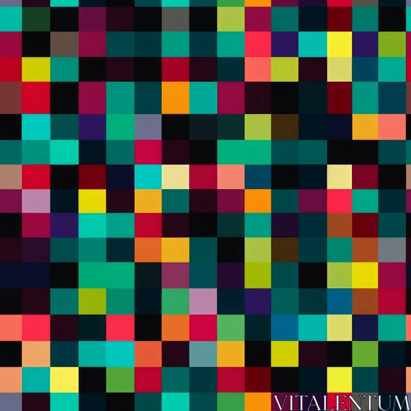 AI ART Stylish Pixel Pattern - Dark Background