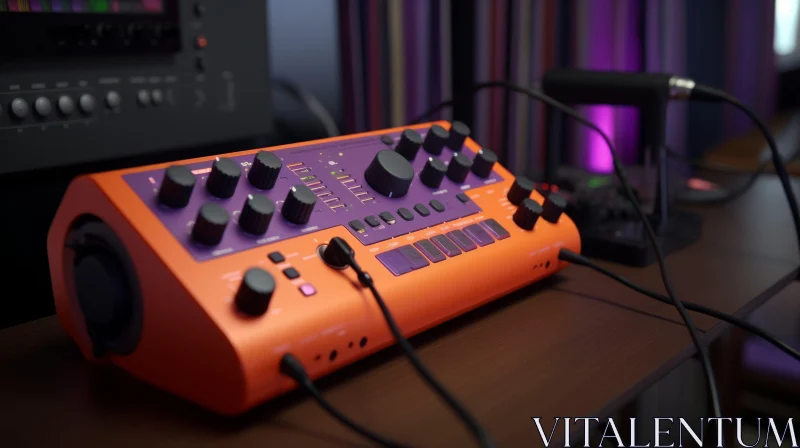 AI ART Innovative Analog Synthesizer - Control Knobs and Patch Cables