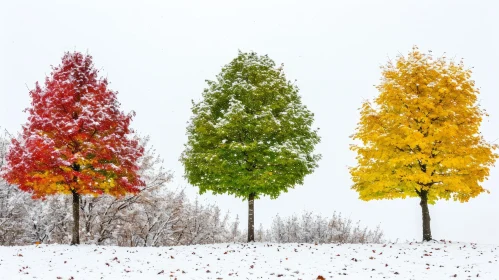 Majestic Trees in the Fall Season - A Captivating Image