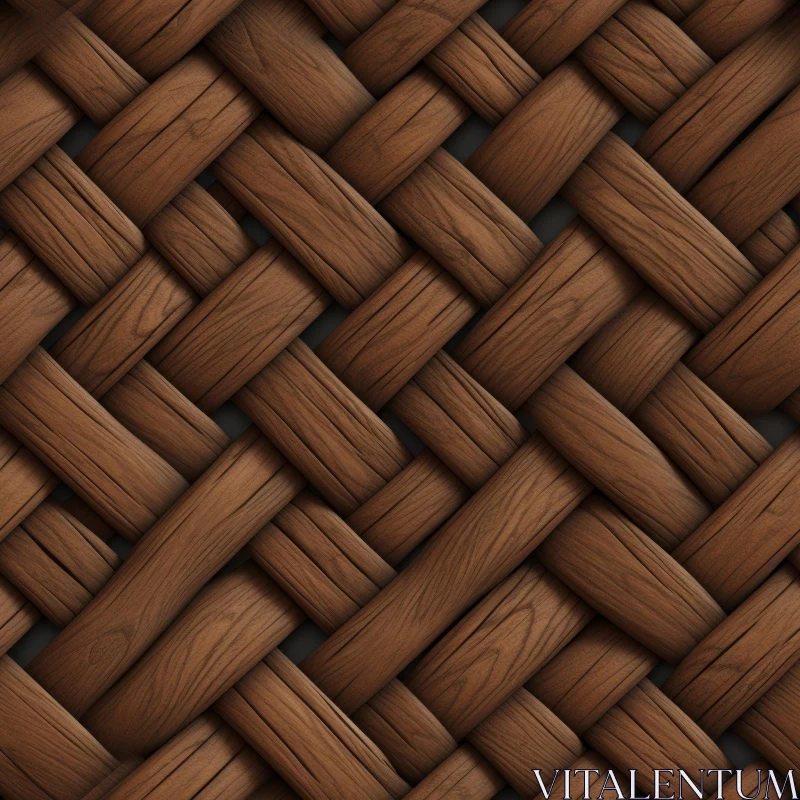 Brown Wicker Basket Texture | Seamless Weave AI Image