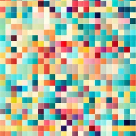 Colorful Pixel Pattern - Abstract Seamless Design