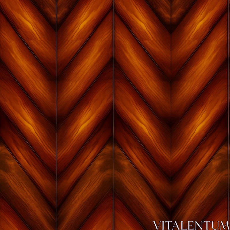 Dark Brown Chevron Wooden Planks Texture AI Image