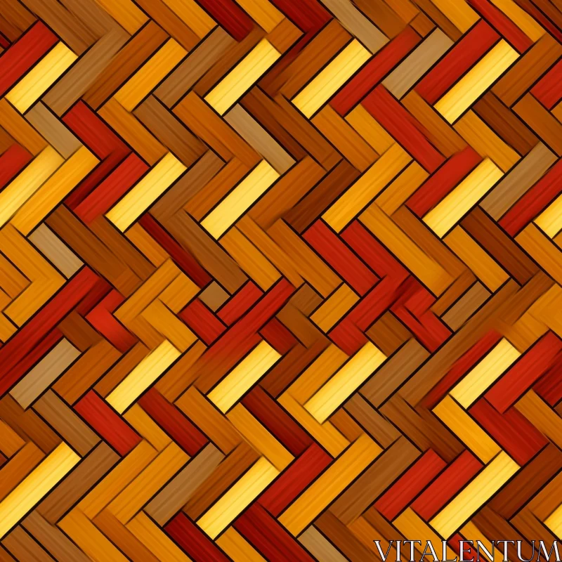 Herringbone Parquet Wood Flooring Pattern AI Image